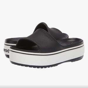 Crocs Crocband Platform Slide, Black - Size Women's 7 / Men's 5